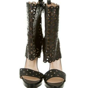 Oscar de la Renta Black Cutout Heels